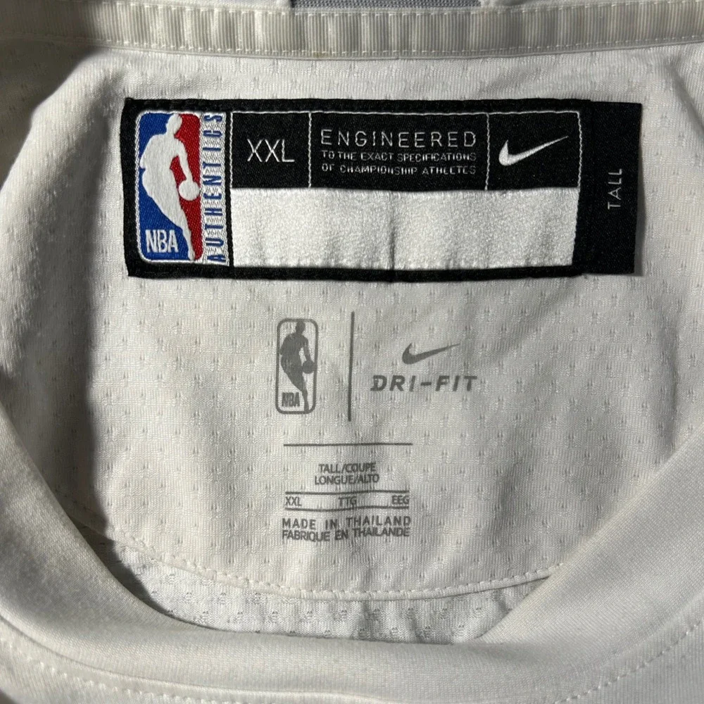 Brooklyn Nets Nike Shooting Shirt Mens XXL White Polyester Streetwear Sportswear